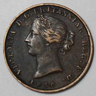 1856 NOVA SCOTIA MAYFLOWER HALF Penny Victoria CANADA (HIGH QUALITY 