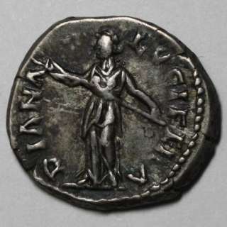 SUPERB Portrait Lucilla denarius Diana WIFE VERUS KILLED by COMMODUS 