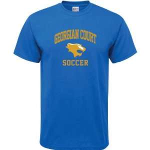   Georgian Court Lions Royal Blue Soccer Arch T Shirt: Sports & Outdoors