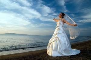 Wedding Veils Waltz Knee Length Mantilla Illusion  