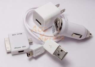 IN 1 CAR WALL CHARGER IPHONE 3G 3GS 4G BLACKBERRY  