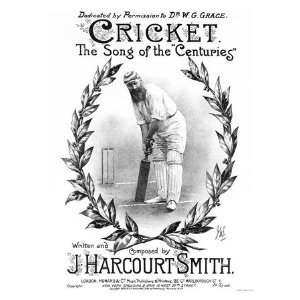   Sheet Music Cover   Cricket, D W Grace   40x30cm
