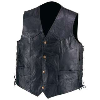 Motorcycle Bikers Leather Vest LIVE TO RIDE Patches  