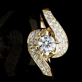   CT CERTIFIED ROUND DIAMOND ENGAGEMENT RING 14K YELLOW GOLD NEW  