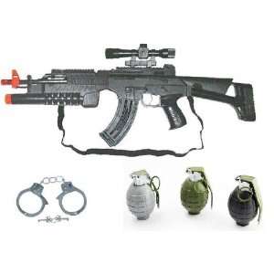 Electronic KA Combat Sniper Machine Gun/Grenade Launcher Toy Gun with 