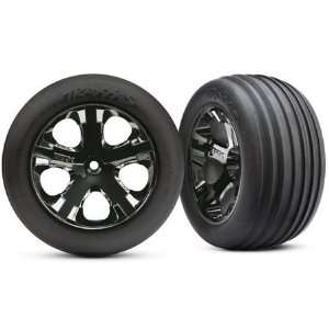  Traxxas TRA3771A Ribbed Tires Mounted On All Star Electric 