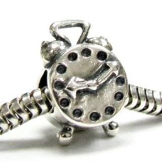 Queenberry Sterling Silver Alarm Clock Bead For Pandora Troll Biagi 