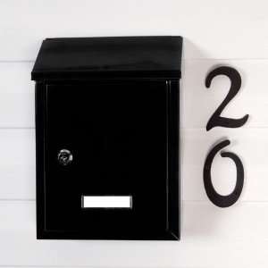  Smart Locking Wall Mount Mailbox   Black Powder Coat: Home 