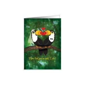  Wedding Congratulations, Two Toucans in Love Card Health 
