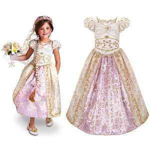   Rapunzel Wedding Gown Costume Dress for Girls: Size XS 4: Toys & Games