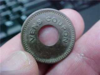 Good For Vens Coupon Trade Brass Token Coin Antique 35054  